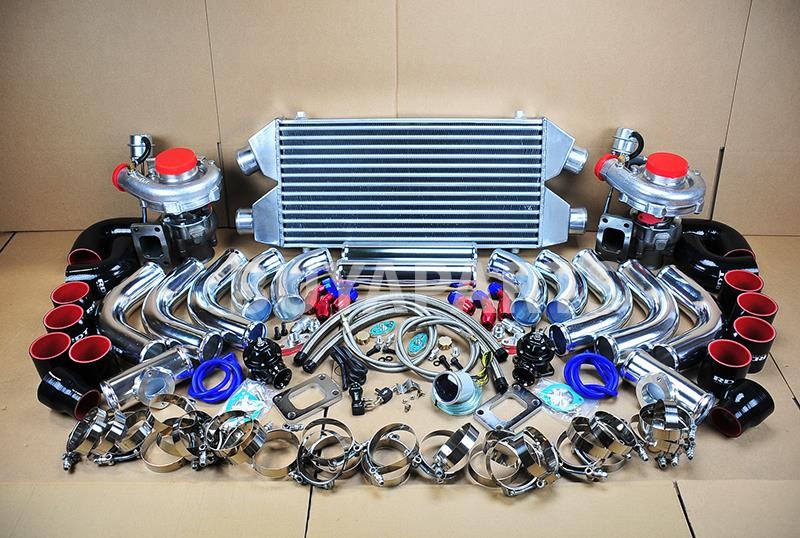 DIY TWIN TURBO KIT CHROME INTERCOOLER PIPE BR COUPLER for Mitsubishi 3000GT VR4