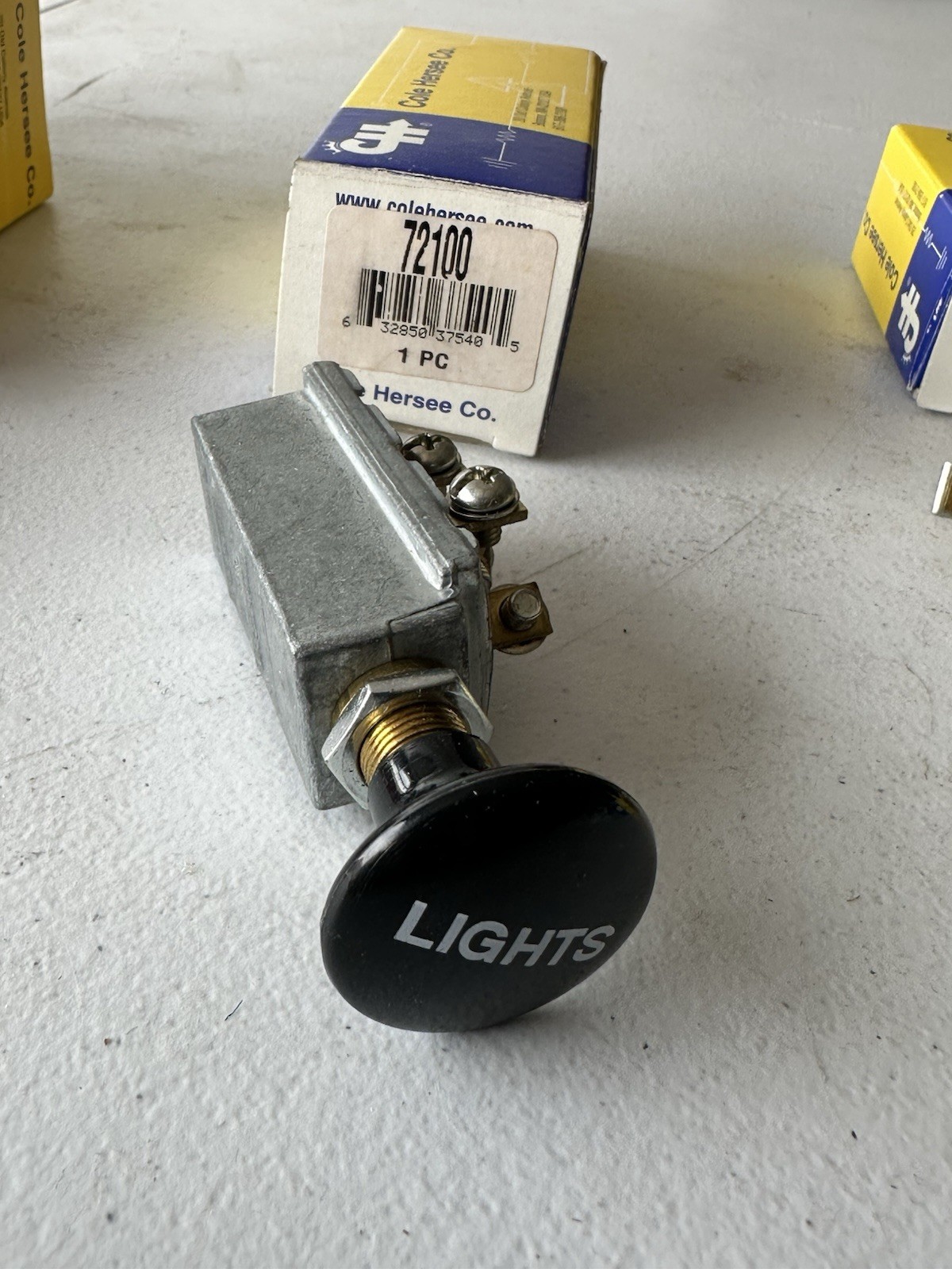Genuine COLE HERSEE 72100 Heavy Duty Push Pull Headlamp Switch New Old Stock