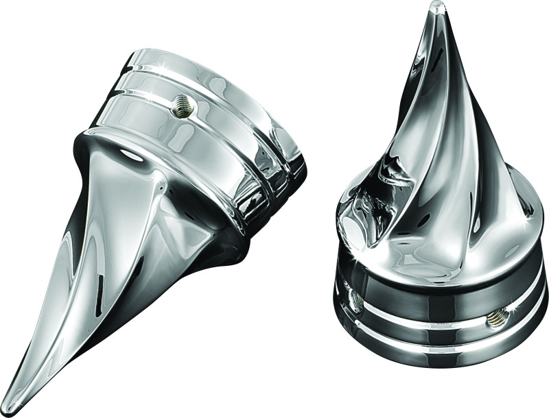 Kuryakyn 1217 Twisted Axle Caps Chrome Fits Harley Sportster XL1200 XL883 XLH