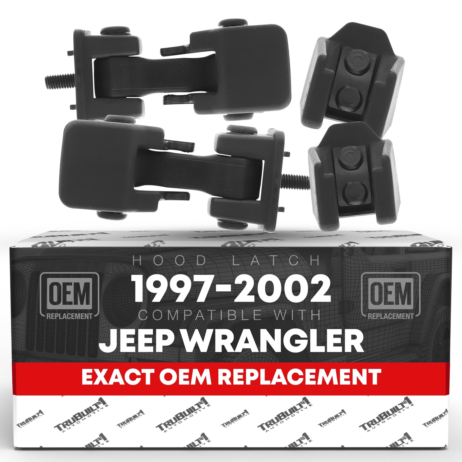 Hood Latch Set, Left & Right for Jeep Wrangler (Full Door Type)