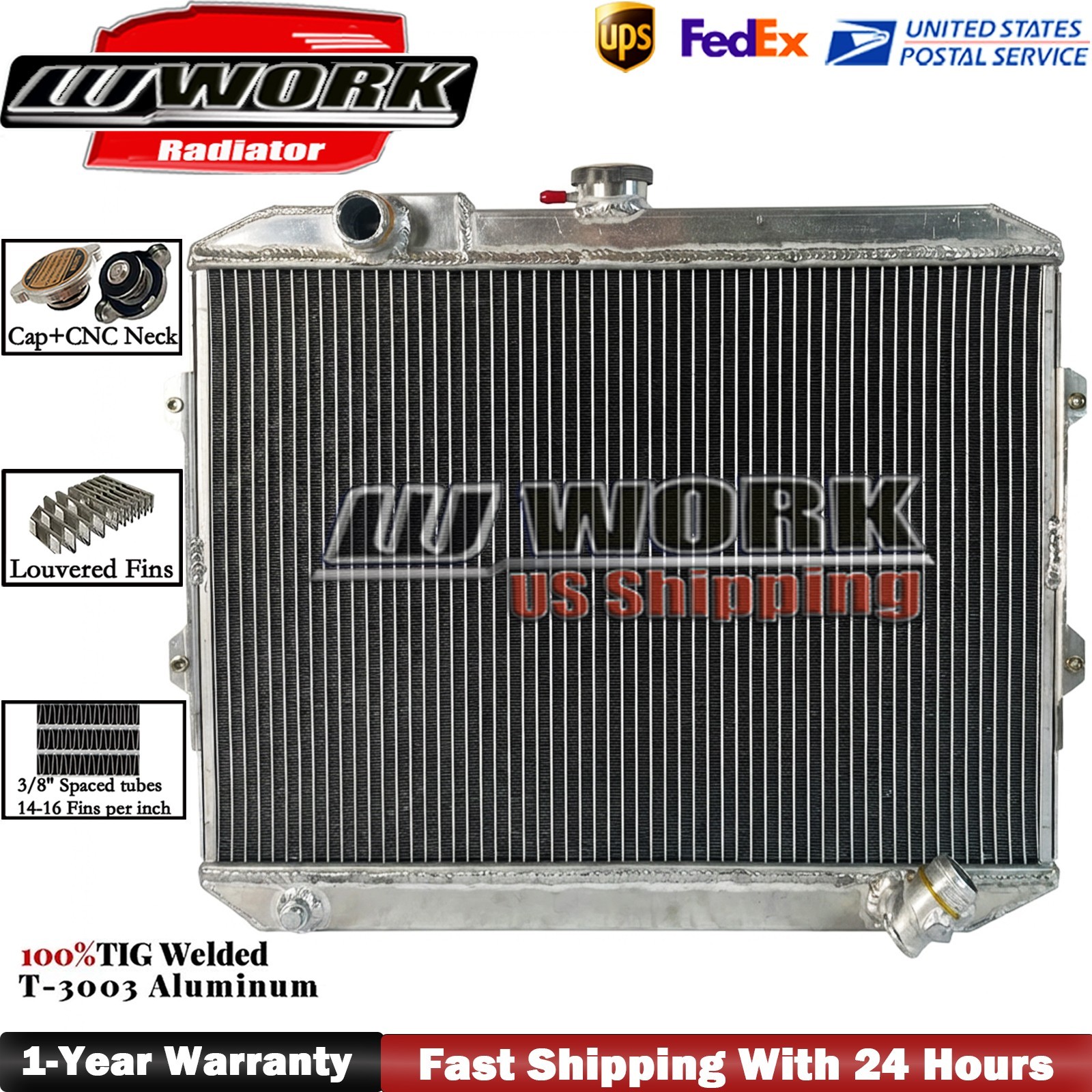 Radiator Fit Mitsubishi PAJERO/MENTERO L04-G/L041G-L049G VI2V- V98W AIl Aluminum