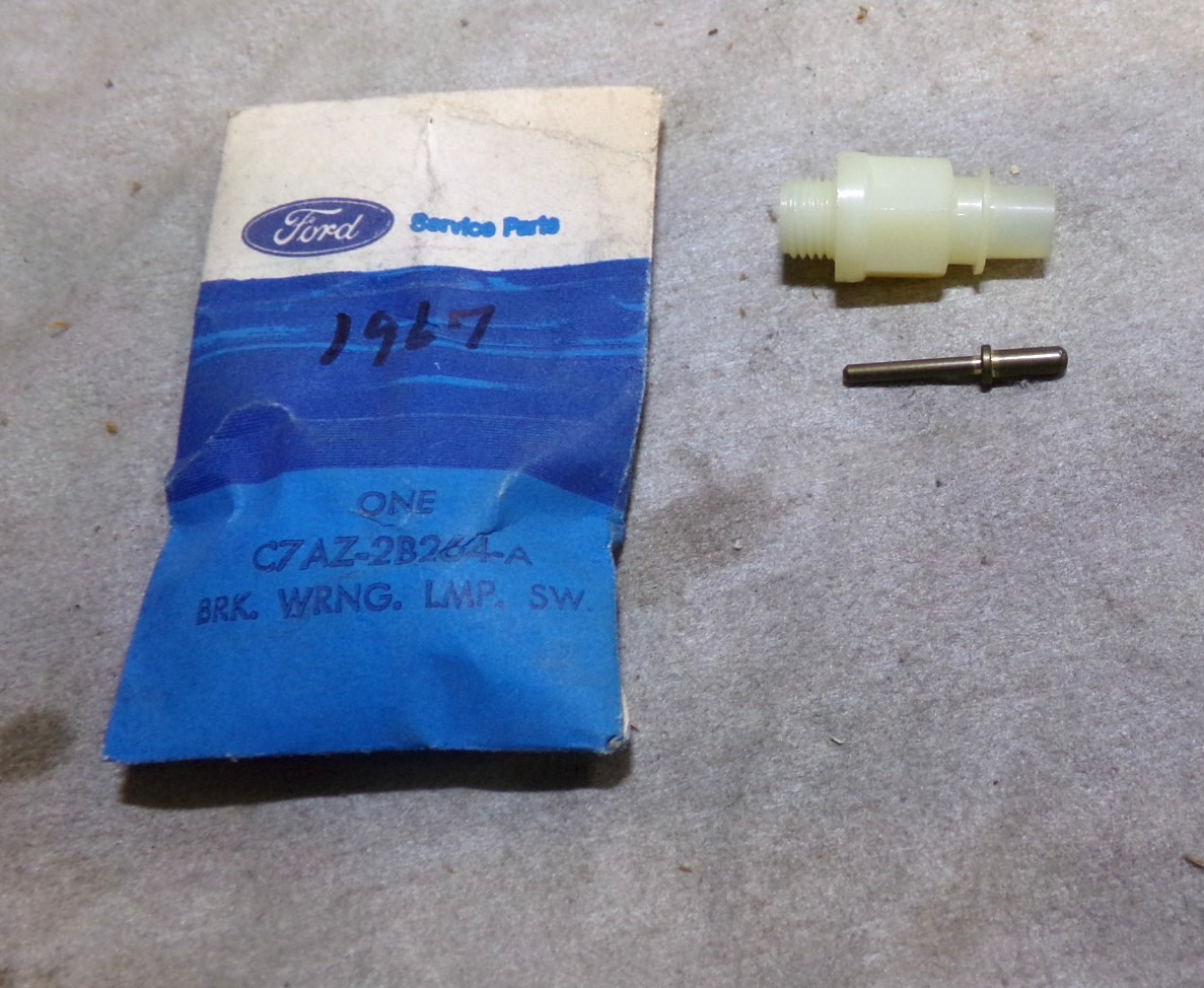 Brake Pressure Warning Lamp Switch, 1967 Mustang, Fairlane, Shelby, Bronco, NOS