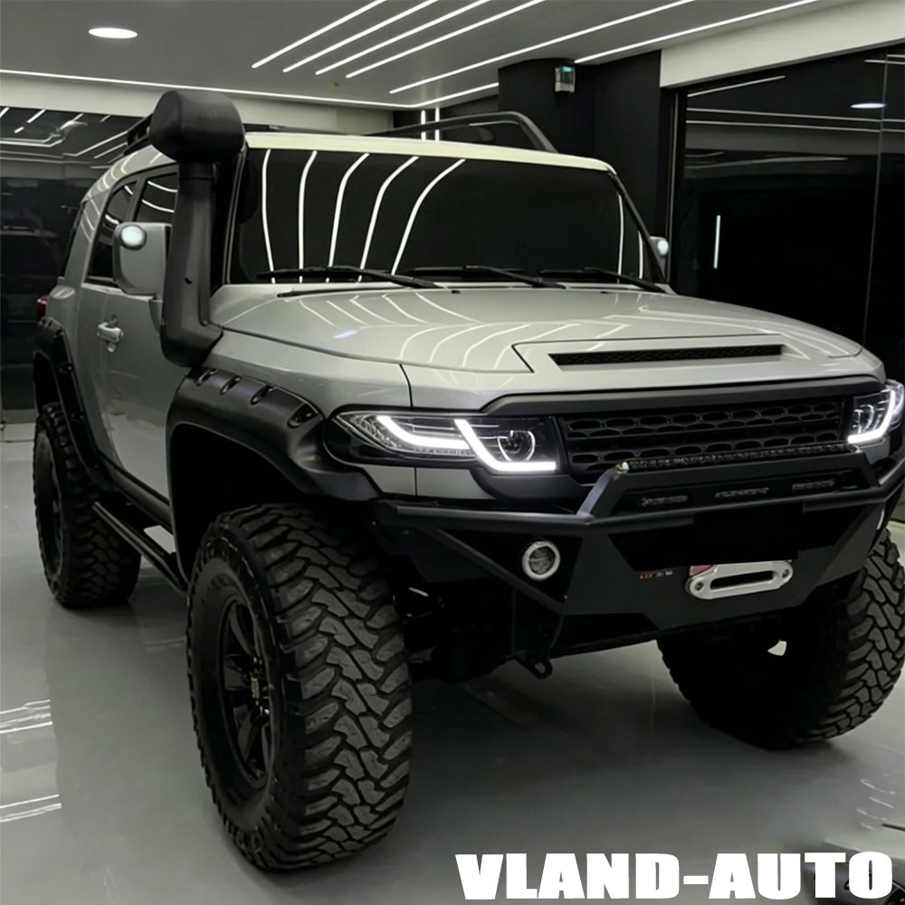 For 2007-2015 Toyota FJ Cruiser LED projector Headlights + grille assembly VLAND