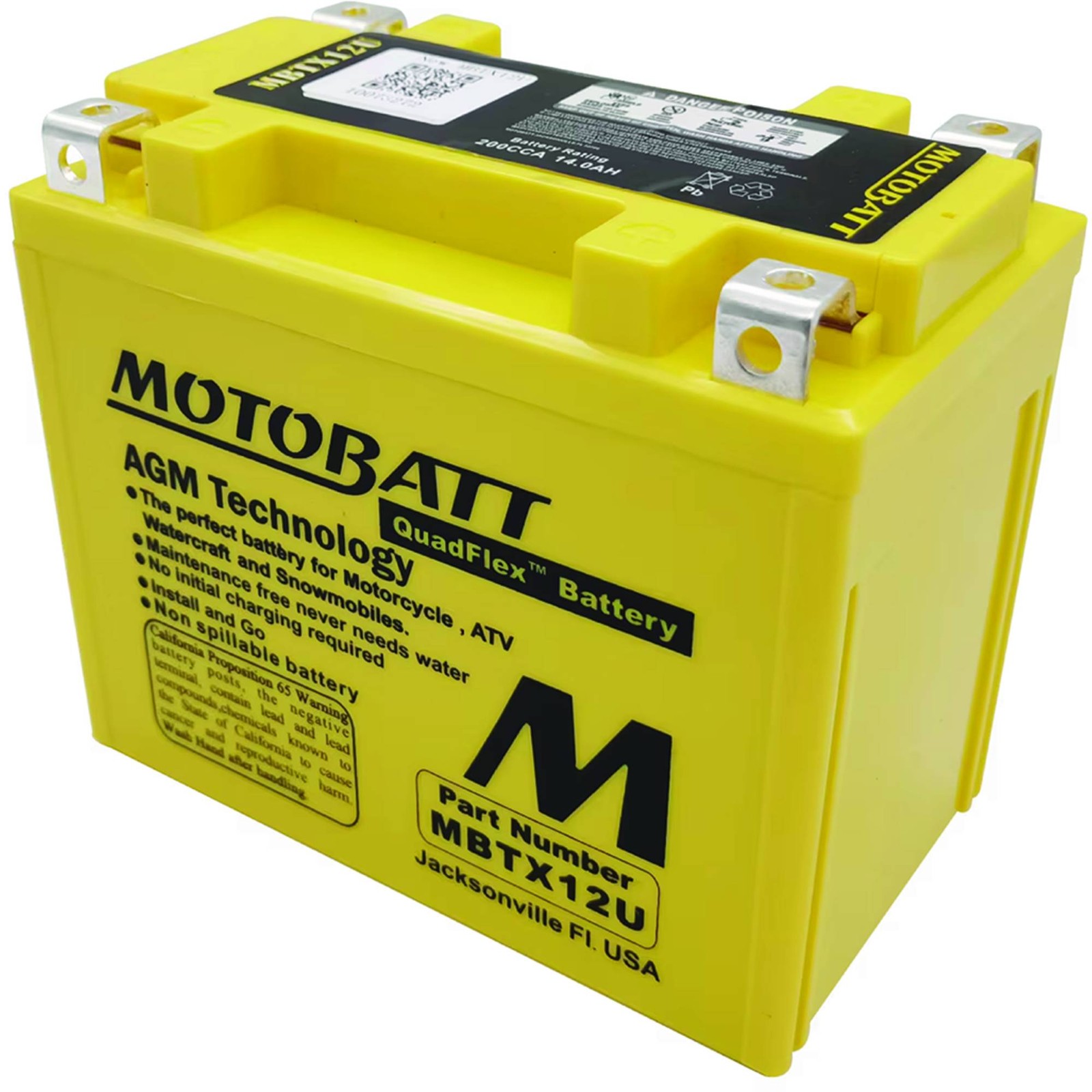 Motobatt MBTX12U 14Ah Battery Motobatt MBTX12U 14Ah Battery