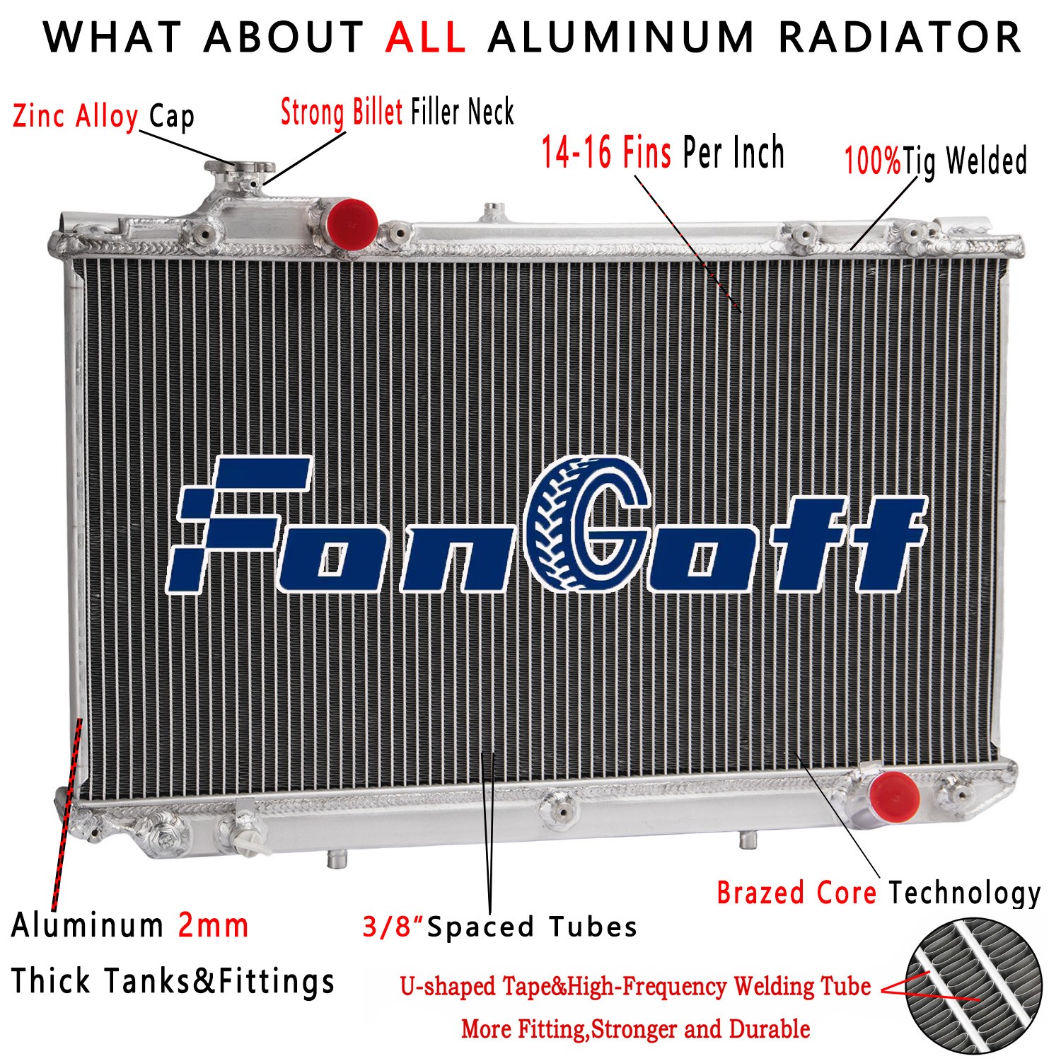 For 1998-2005 Toyota Aristo S160 JZS161 2JZGTE/Lexus GS300 GS400 4 Core Radiator