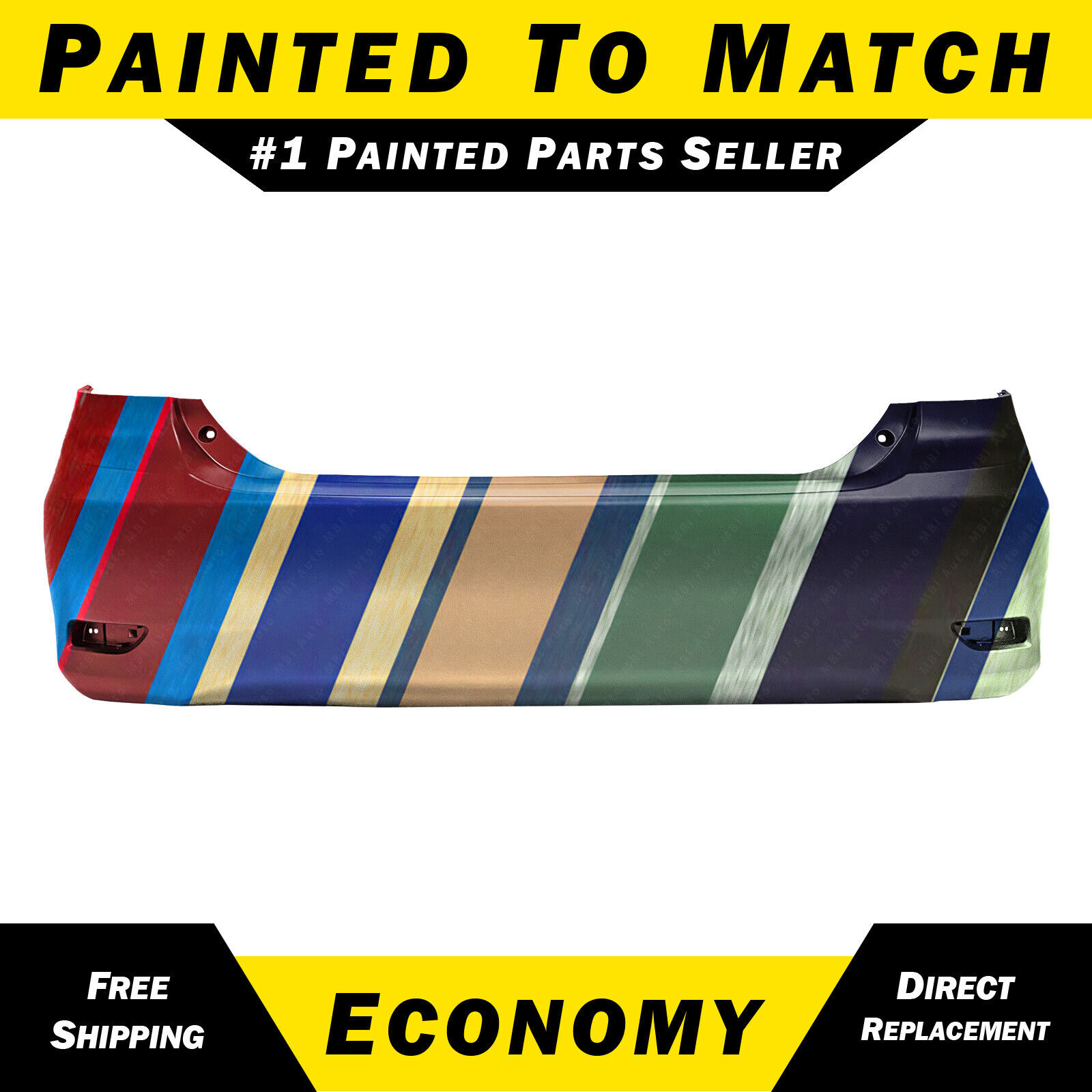 NEW Painted To Match - Rear Bumper Cover for 2011 2012 2013 Toyota Corolla Sedan