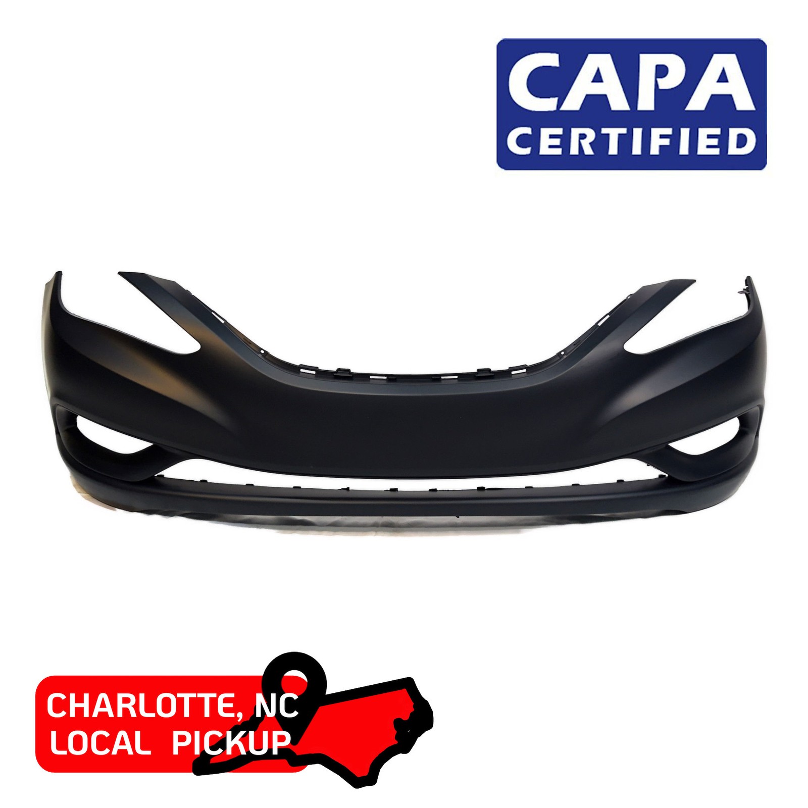 Front Bumper Cover For 2011 2012 2013 Hyundai Sonata Primed CAPA-CLT