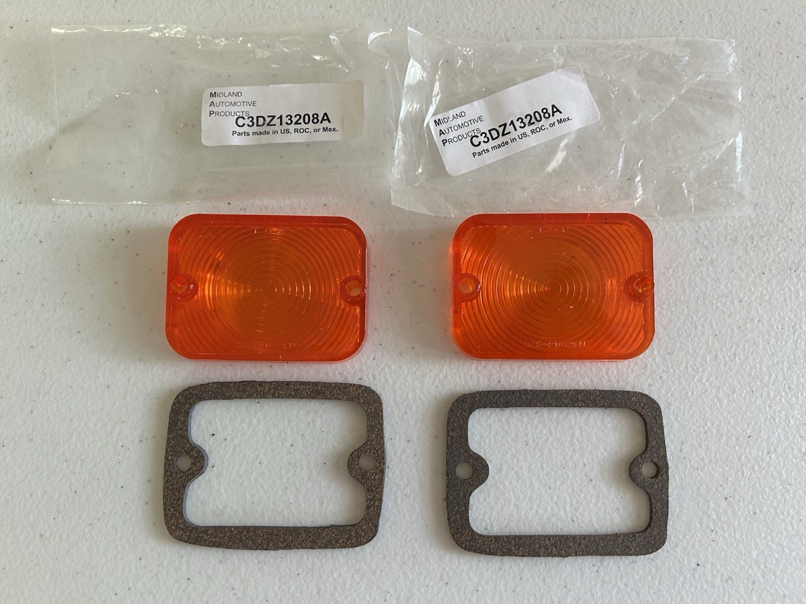 New 1963 1964 1965 Ford Falcon Turn Signal Lenses and Gaskets Sprint Ranchero +