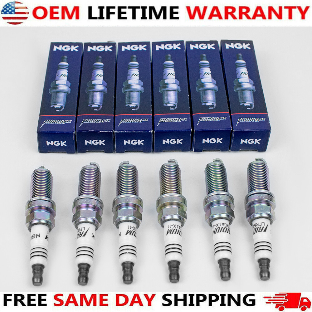 6pcs NGK LFR6AIX-11 6619 IRIDIUM IX Resistor Spark Plug For Lexus Mercedes-Benz
