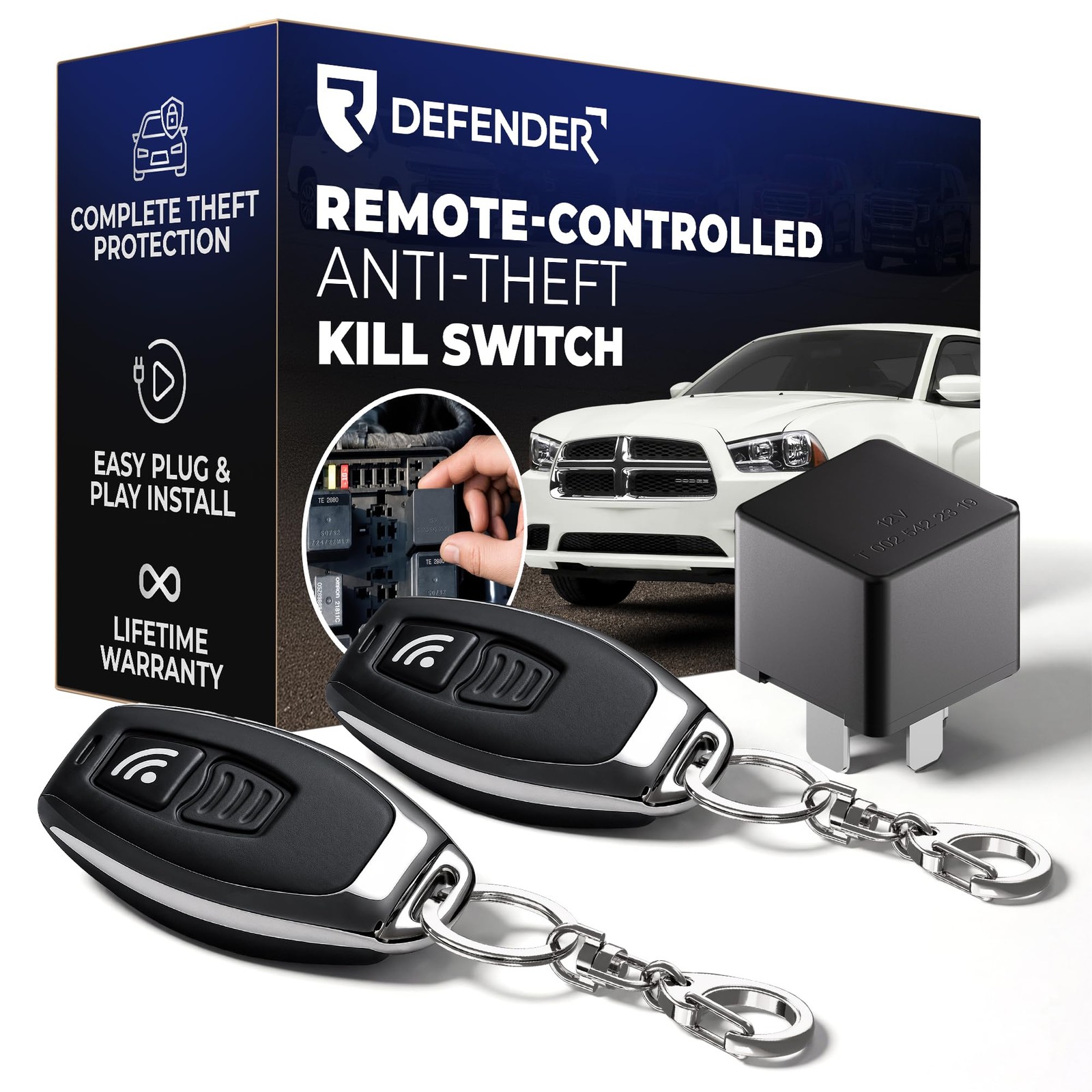 Defender Anti-Theft Intelligent Kill Switch Immobilizer for 2011-2023 Dodge... 