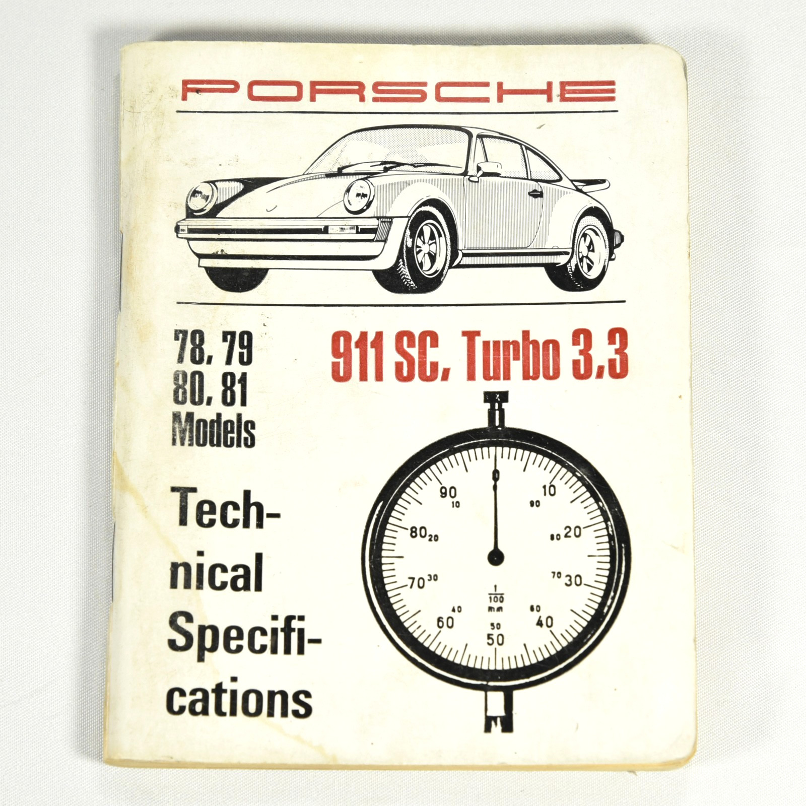1978-1981 Porsche 911SC 930 Turbo 3.3 Technical Specifications Book 1st Edition