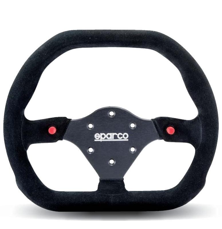 Sparco 015P310F2SN Suede Black 12.2-Inch Steering Wheel for Automotive Use