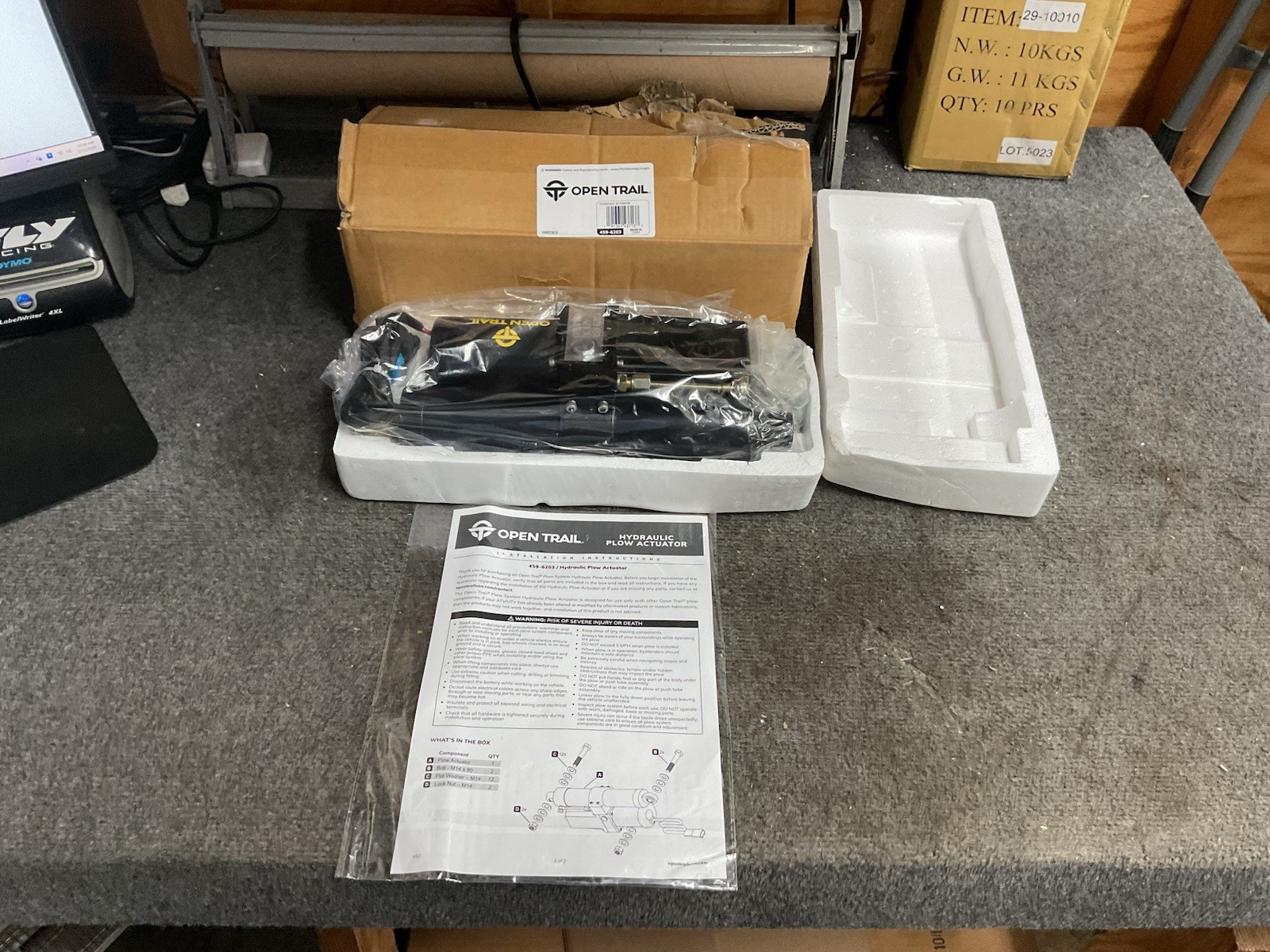 Open Trail Hydraulic Actuator UTV Plow Push Tube TG40-203 Open Trail Hydraulic Actuator UTV Plow Push Tube TG40-203