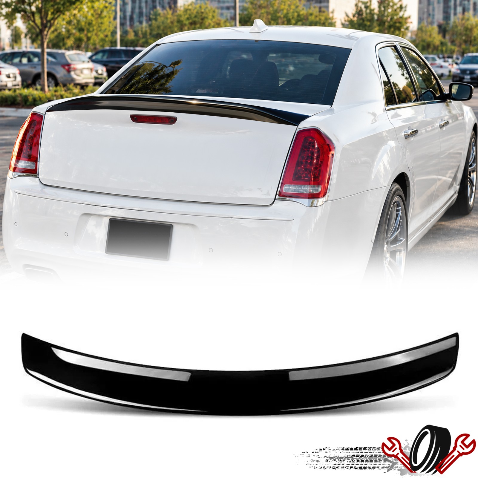 Rear Spoiler DuckTail Fit Chrysler 300 300S 2011-2023 Glossy Black Trunk Wing