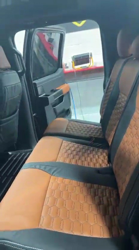 Black Leather Seat Covers for 2019-26 Dodge Ram Crew Cab 1500 (Photos Of F-150)