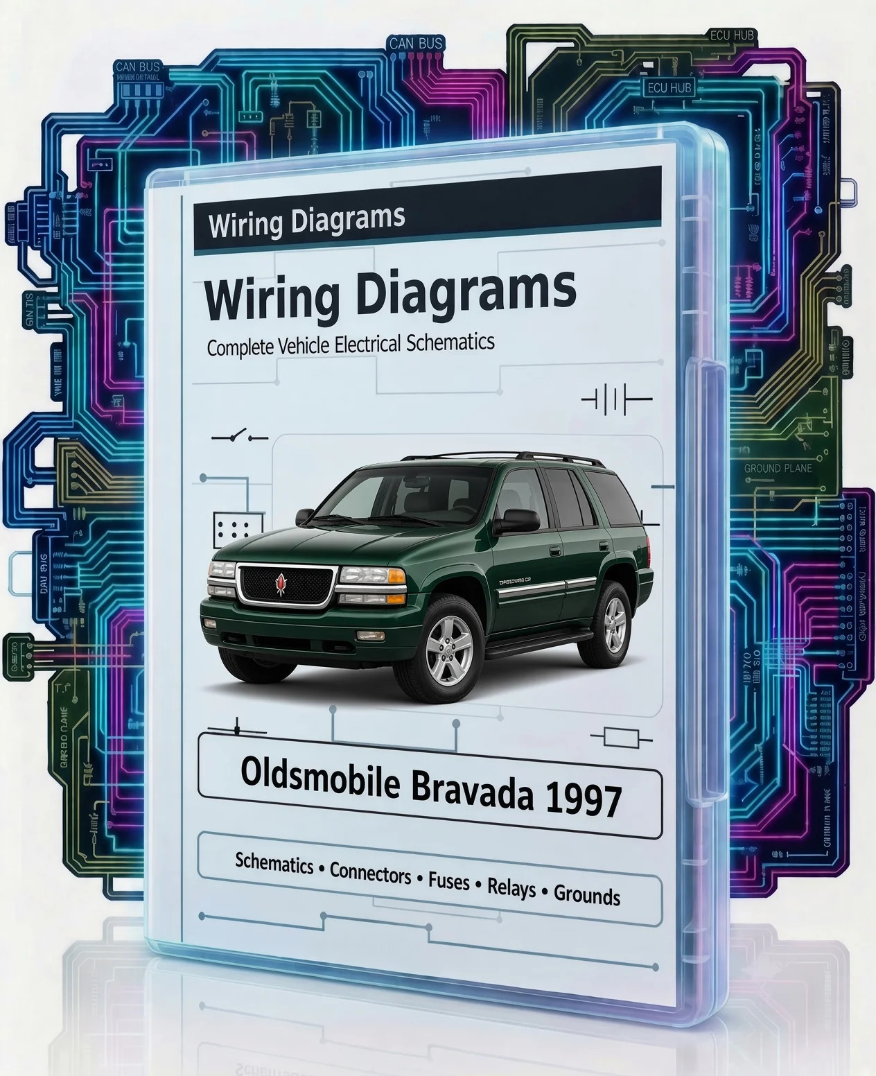 1997 Oldsmobile Bravada Complete Color Electrical Wiring Diagrams PDF on USB