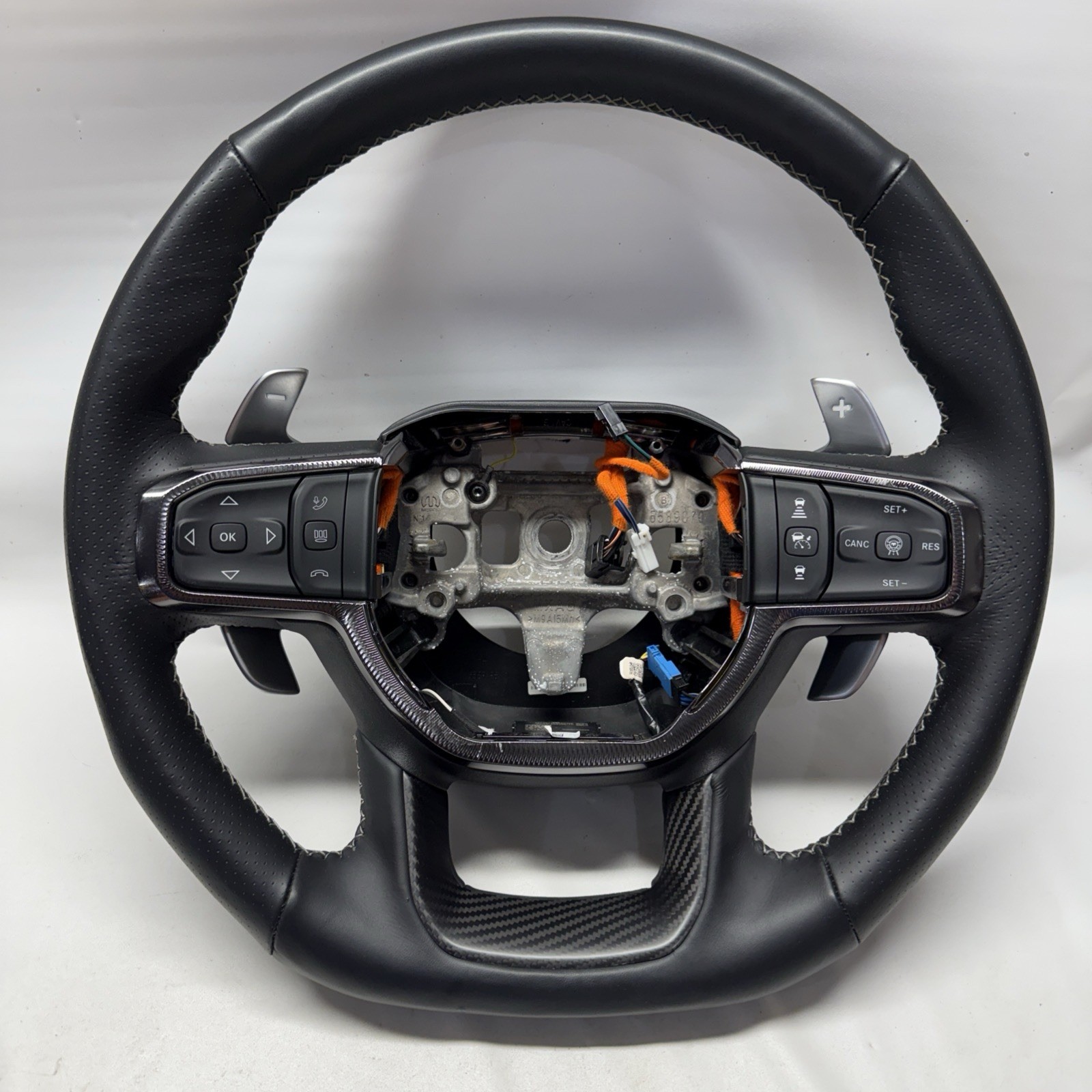 OEM 2025 2026 RAM 1500 RHO Heated Black Steering Wheel Paddle Shifters TRX OEM 2025 2026 RAM 1500 RHO Heated Black Steering Wheel Paddle Shifters TRX