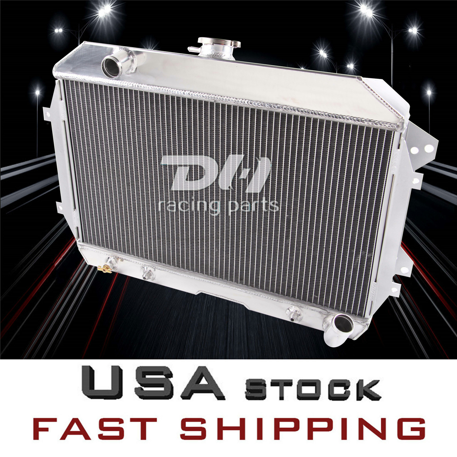 4 Row Alum Radiator For 1970-75 71 72 73 74 Nissan/Datsun 240Z 260Z 2.4L 2.6L L6