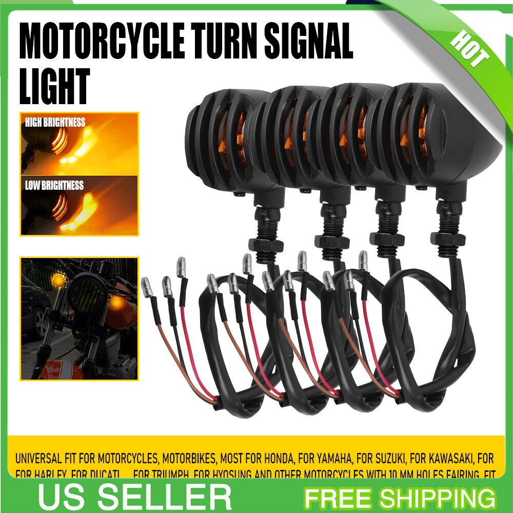 4pcs Turn Signals Lights For Honda Shadow VT ACE Aero Spirit VLX 600 750 1100