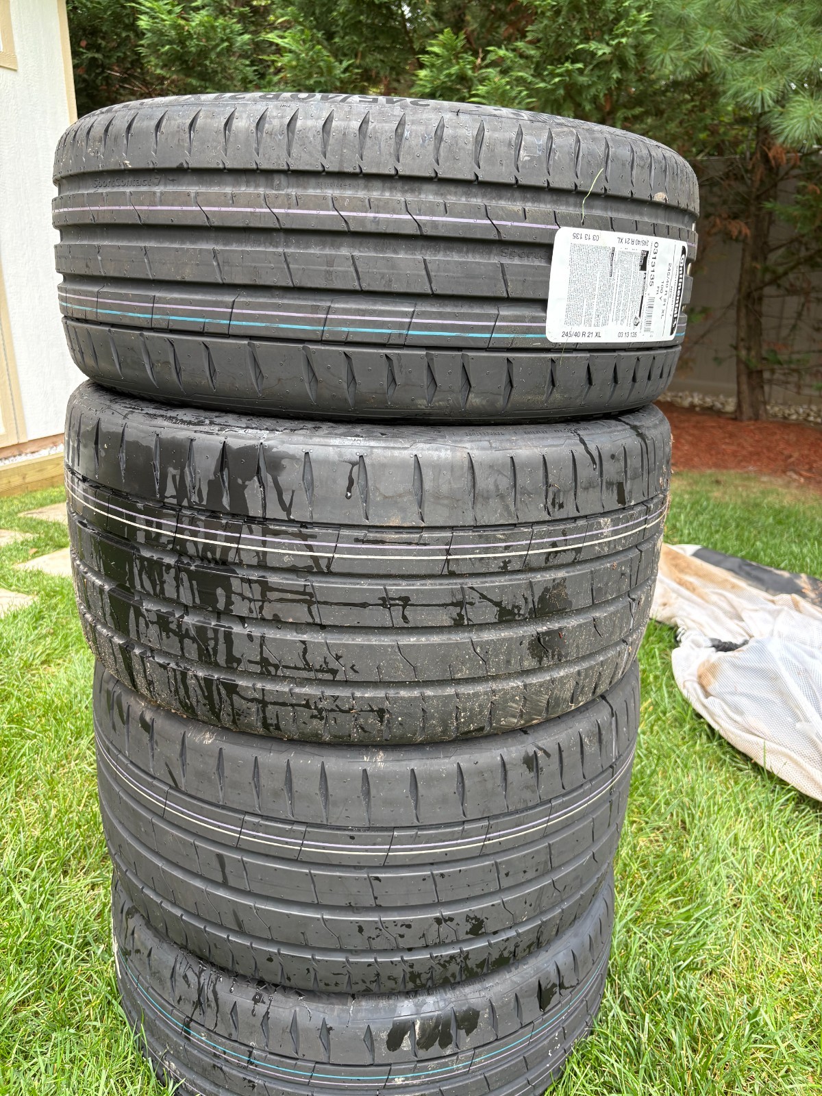Audi etron GT /RS ,Porsche Taycan Set of 4 new tires. Continental SportContact 7 Audi etron GT /RS ,Porsche Taycan Set of 4 new tires. Continental SportContact 7