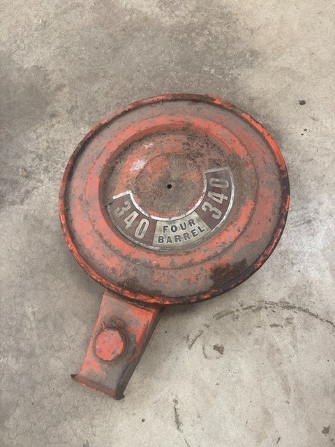 Original 1972-1973 Mopar 340 Four Barrel Air Cleaner