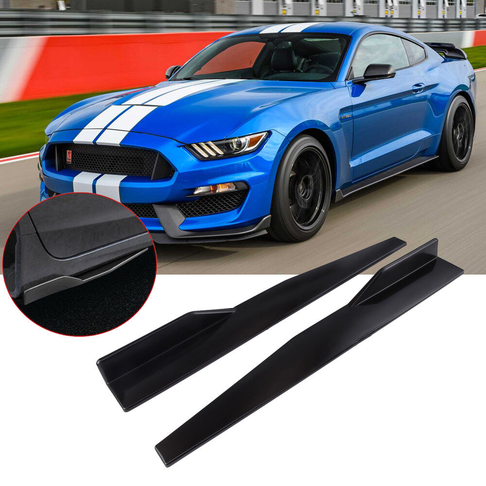 74.5cm Car Side Skirts Rocker Splitters Diffuser Winglet Wing For Ford Mustang