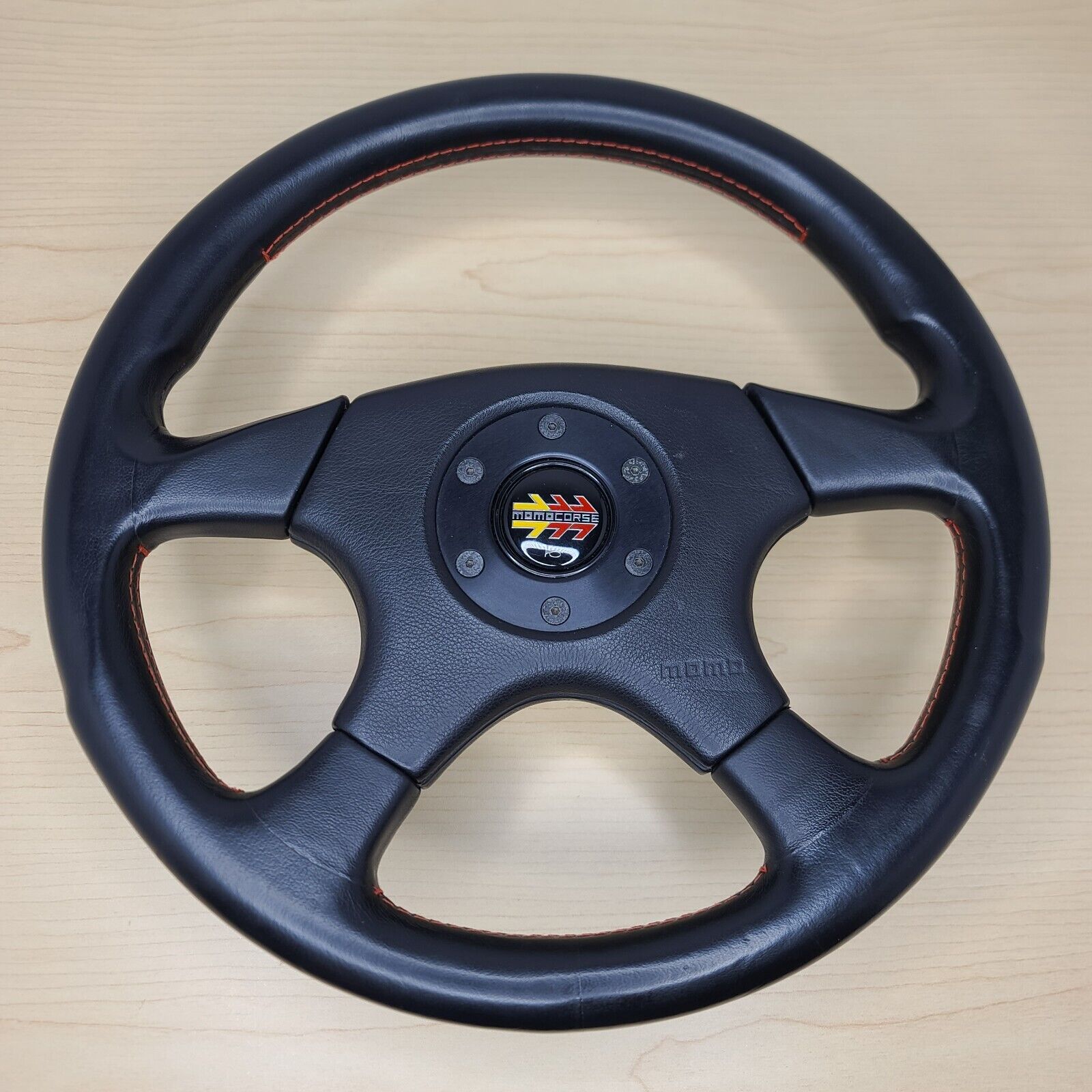 Momo Speed 4 racing steering wheel like Ghibli Olympic rare vintage JDM #111