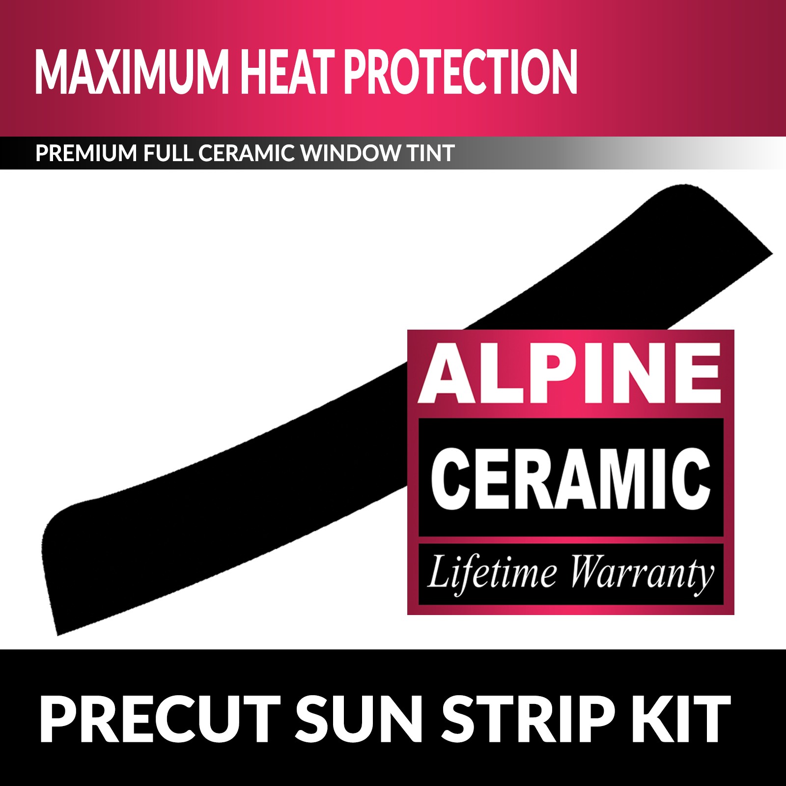 ALPINE CERAMIC PRECUT WINDOW TINT FOR AUDI A5 S5 CABRIOLET 10-17 SUN STRIP