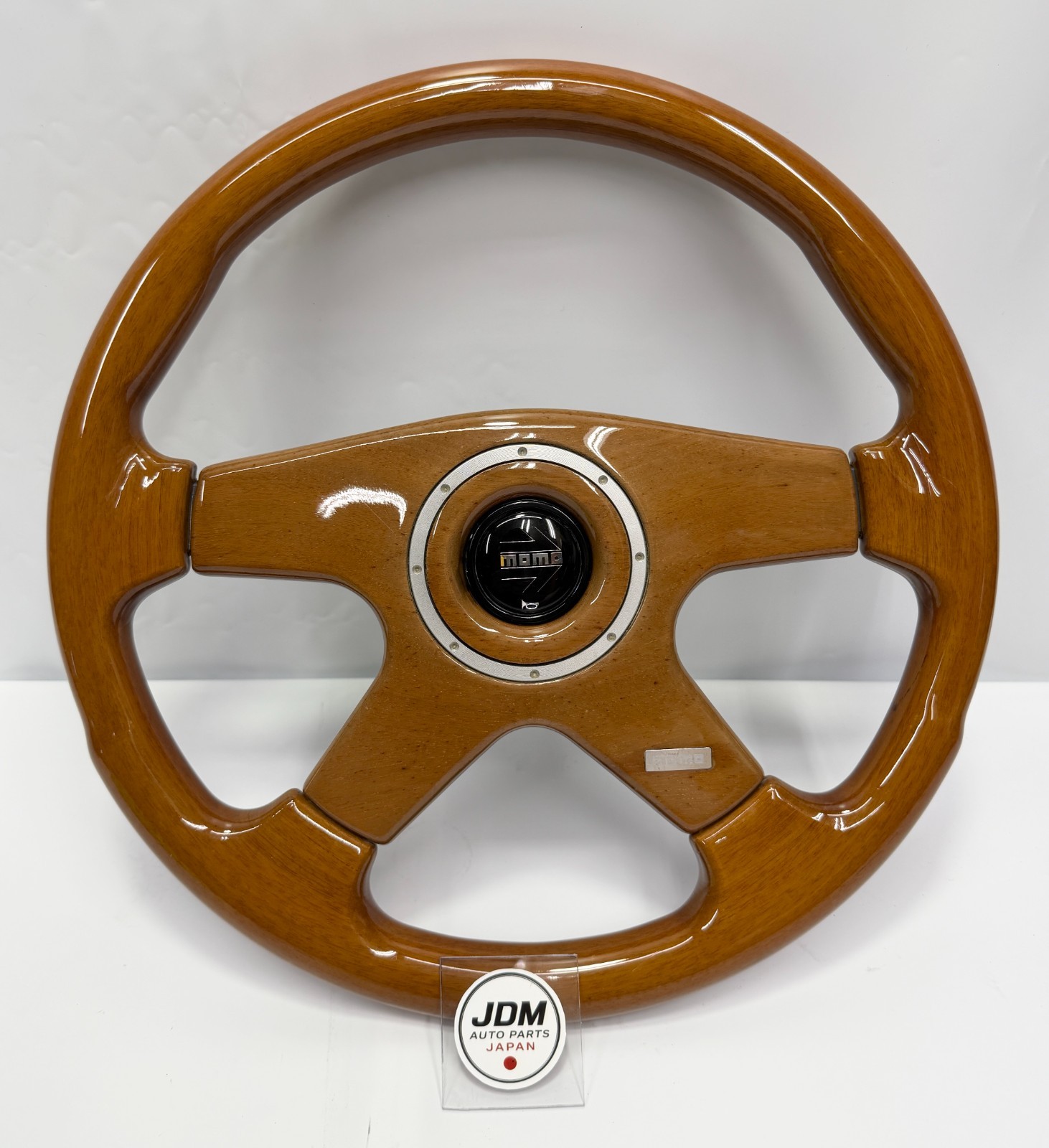 MOMO Wood Steering Wheel  Brown Vintage Used JDM Japan