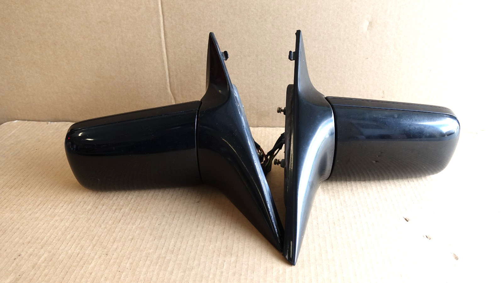 TESTED OEM 1992-1995 Mercedes W140 RIGHT & LEFT POWER FOLD MIRRORS BLACK S500