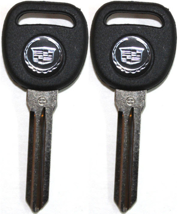 2 Pack - NEW CADILLAC ESCALADE DTS CTS STS JEWEL LOGO TRANSPONDER KEY BLANKS 