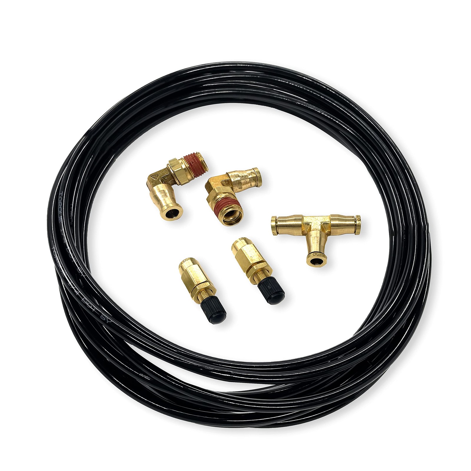 Air Line Service Kit 1/2 NPT Fittings 16 ft Tubing Inflation Valves Union Tee
