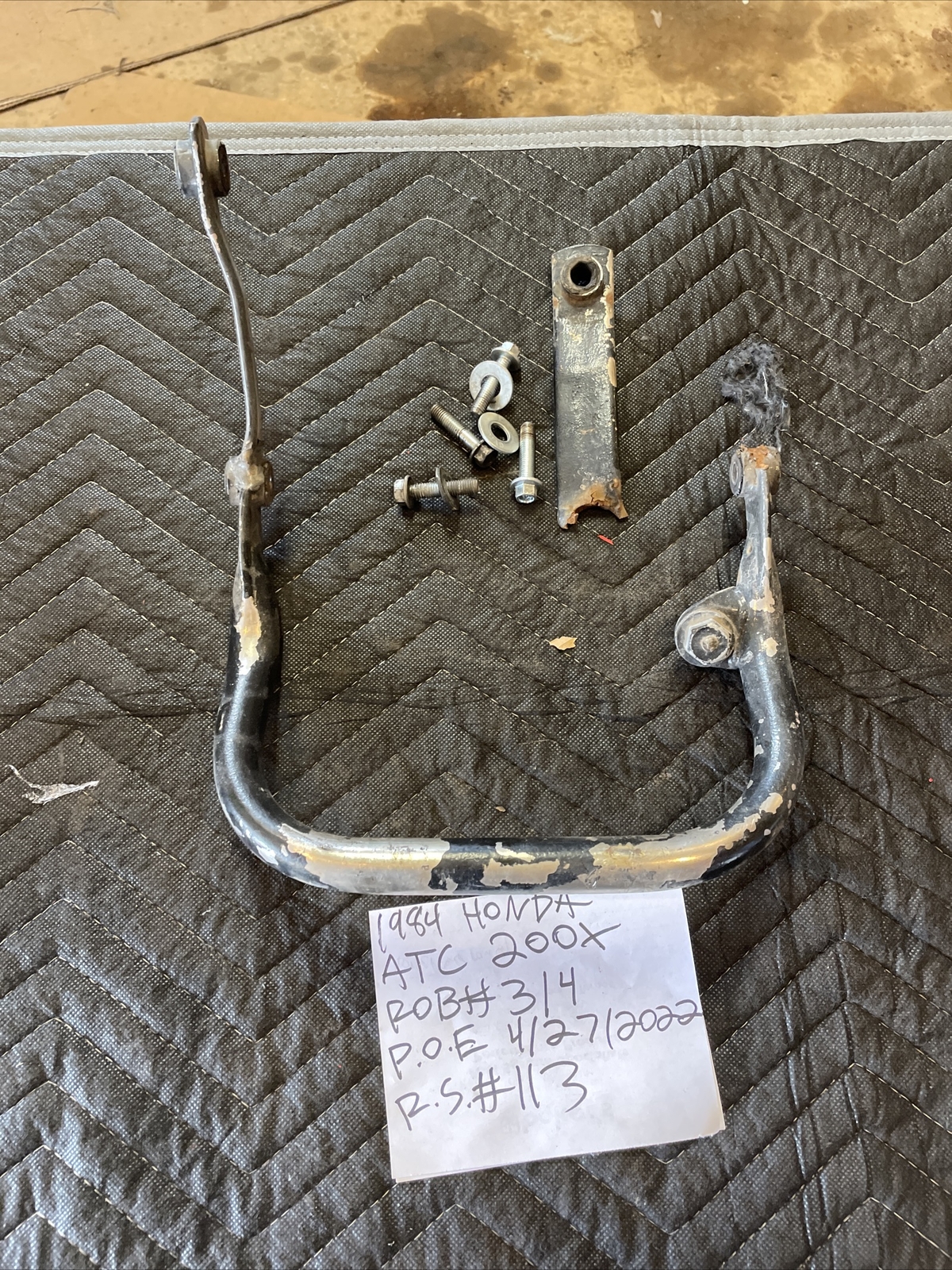 1984 Honda ATC 200 X rear bumper grab bar 1984 Honda ATC 200 X rear bumper grab bar