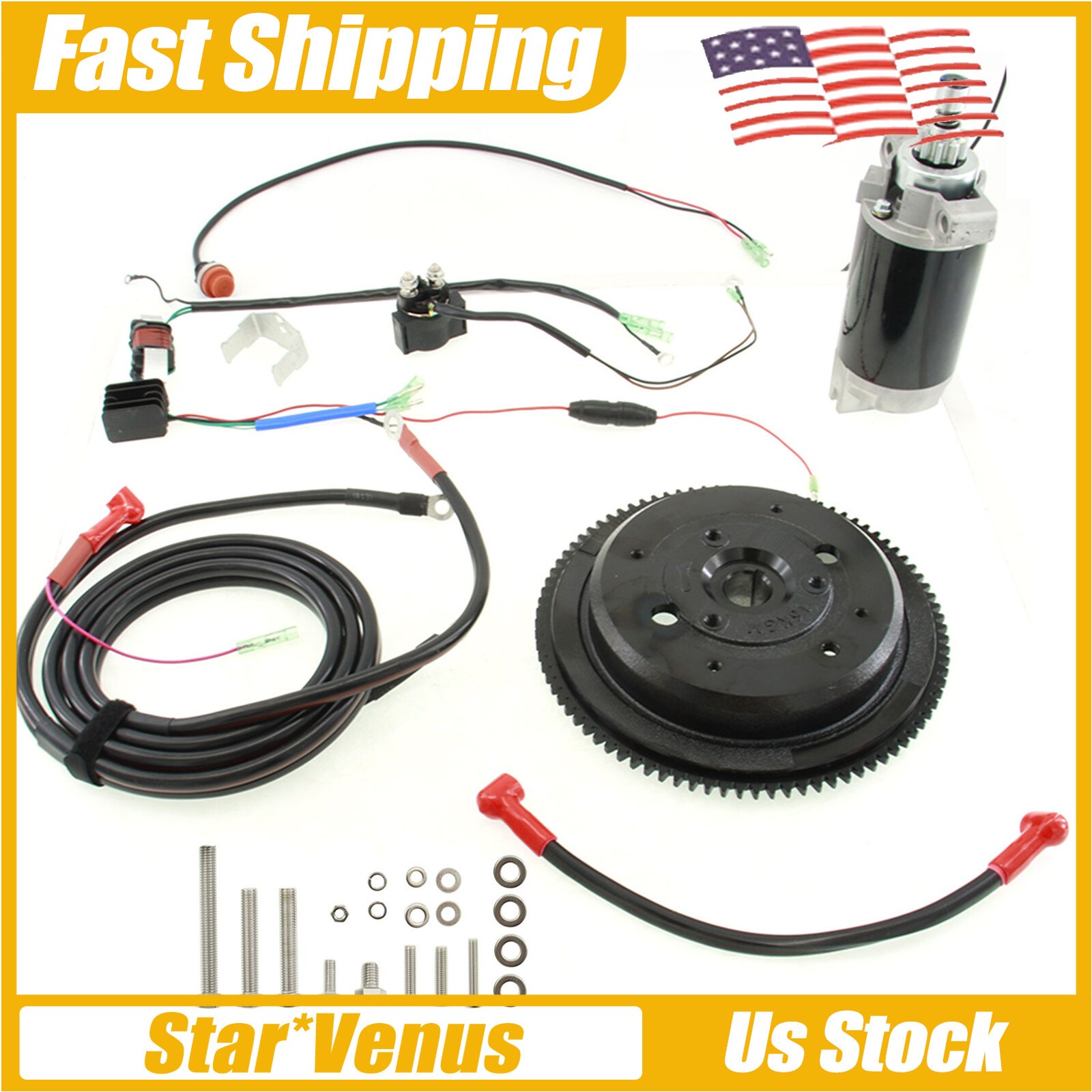 Electrical Start Conversion Kit 66T-85550-00 for Yamaha 40HP 2 Stroke Outboard