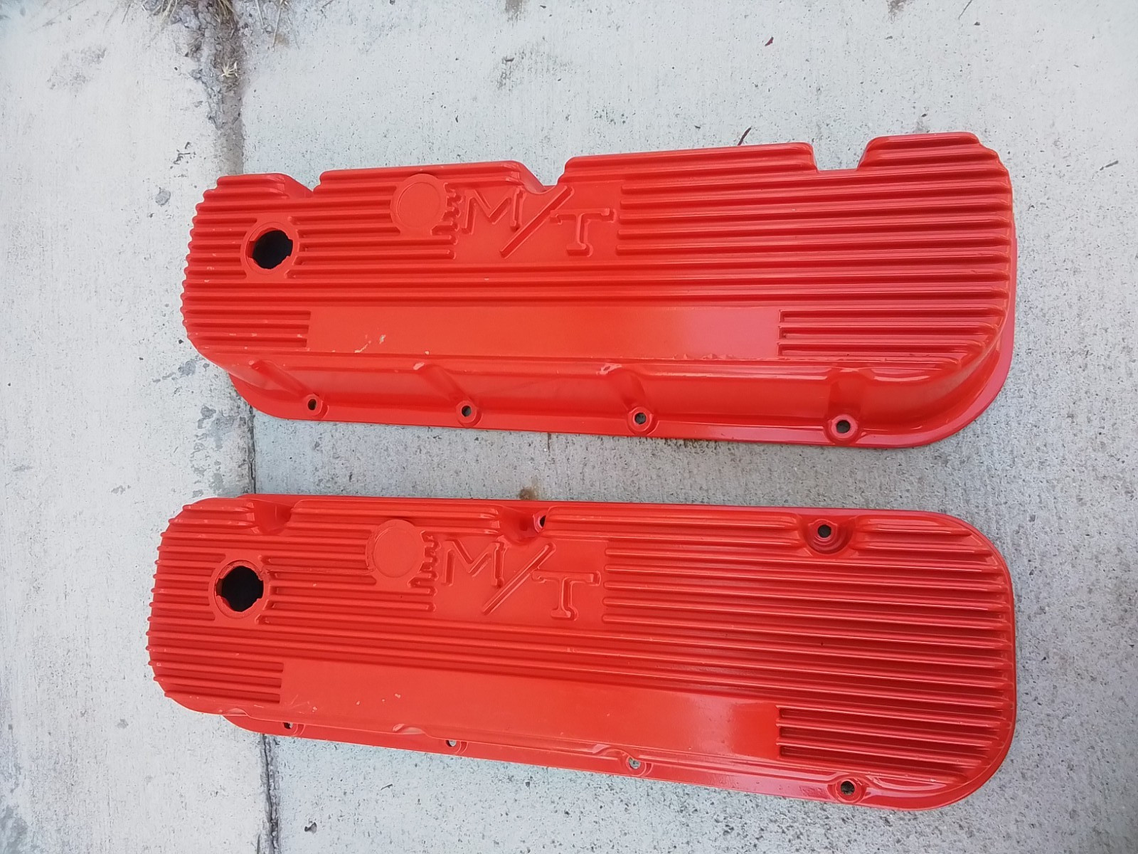 M/T Mickey Thompson Big Block Chevy BBC Finned Valve Covers 396 427 454 Nice