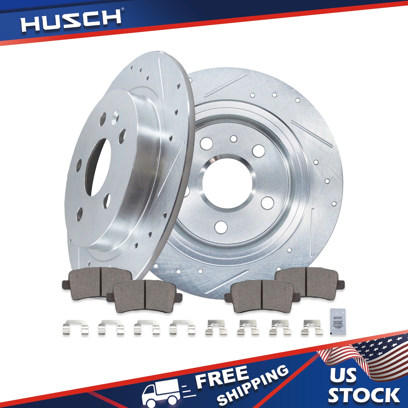 Rear Drilled Brake Rotors Brake Pads for 2013-2015 Regal Lacrosse Chevy Malibu Rear Drilled Brake Rotors Brake Pads for 2013-2015 Regal Lacrosse Chevy Malibu