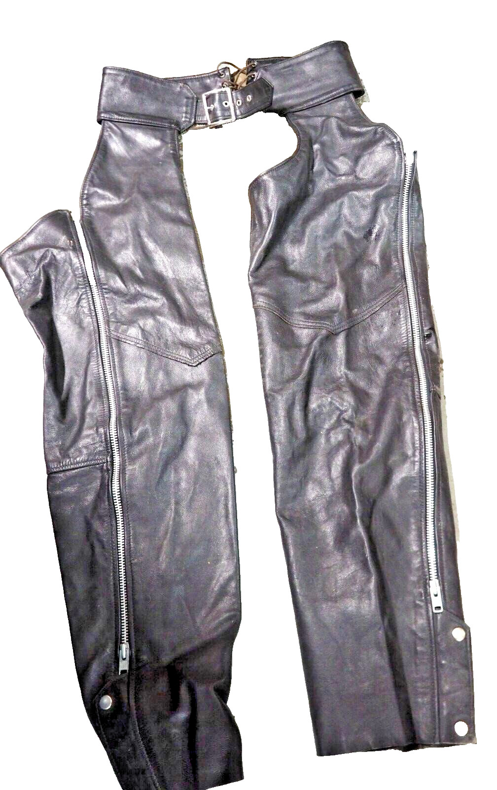New Ladies Protech Black Premium Top Grain Leather Chaps XL