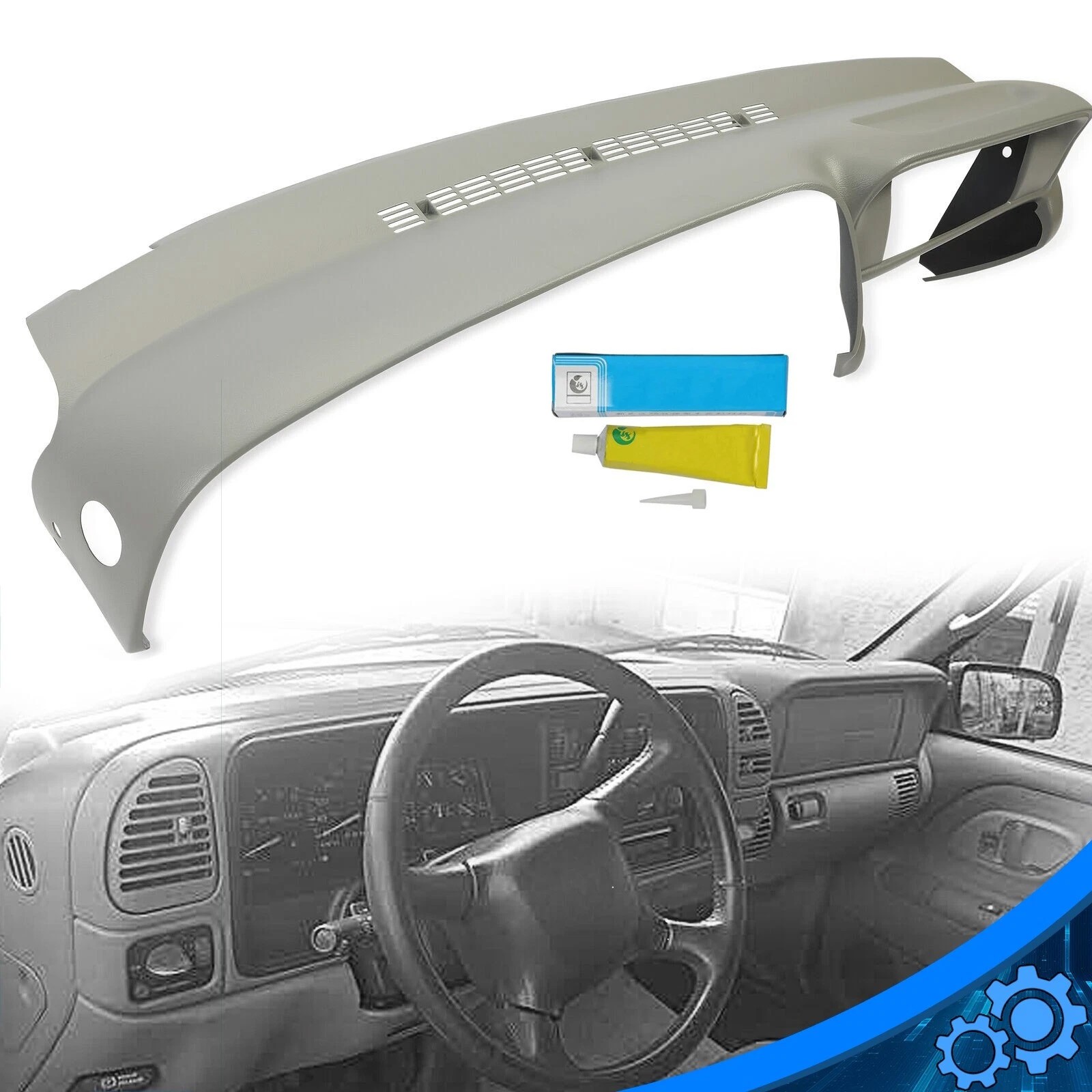 NEW Molded Dash Cover Cap For 1997 97-99 00 GMC SUVs & Trucks in Medium Grey