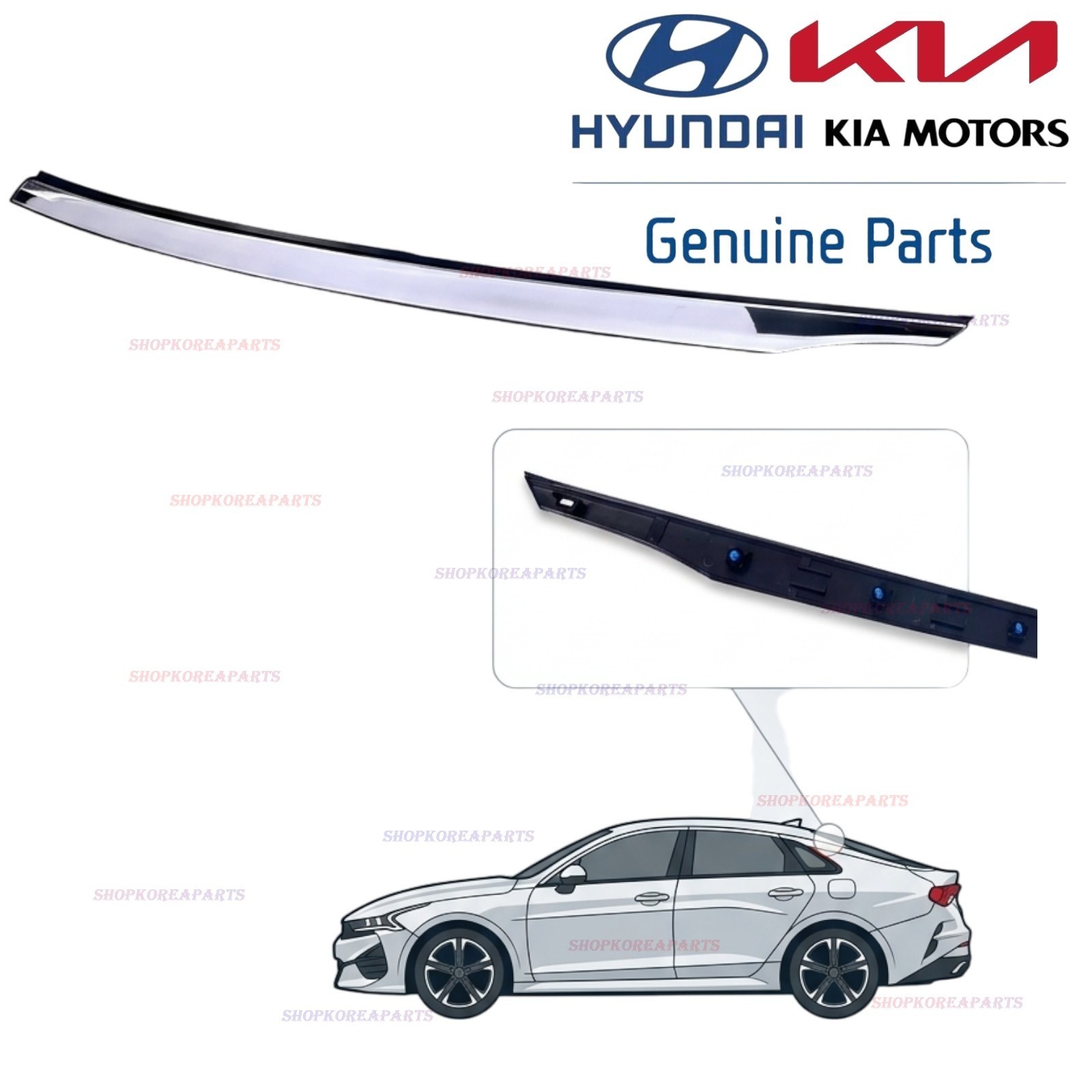 FITS: 21 - 26 KIA K5 REAR QUARTER PANEL MOLDING TRIM LEFT DRIVER SIDE OEM NEW