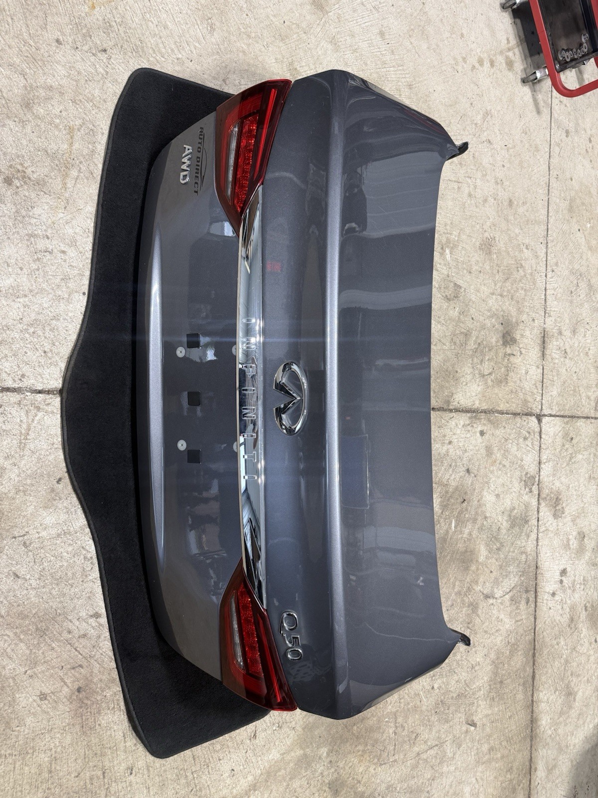 18-24 INFINITI Q50 REAR TRUNK LID DECK TAILGATE SILVER ASSEMBLY OEM  - GRAY_KAD