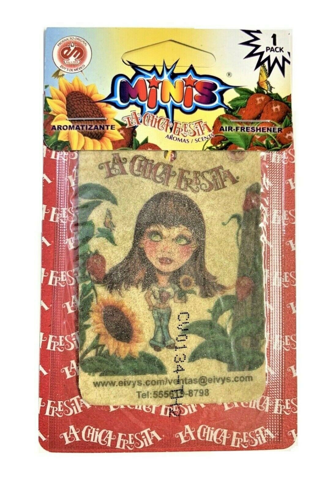 25 Minis LA Chica Fresita Car Air Freshener 🇲🇽 Essence Strawberry 🍓oem 25 Minis LA Chica Fresita Car Air Freshener 🇲🇽 Essence Strawberry 🍓oem