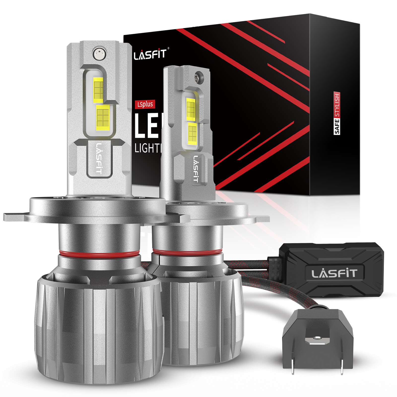 Lasfit 9003 H4 LED Headlight Kit Hi Low Beam Bright 130W 13000LM LSplus Series