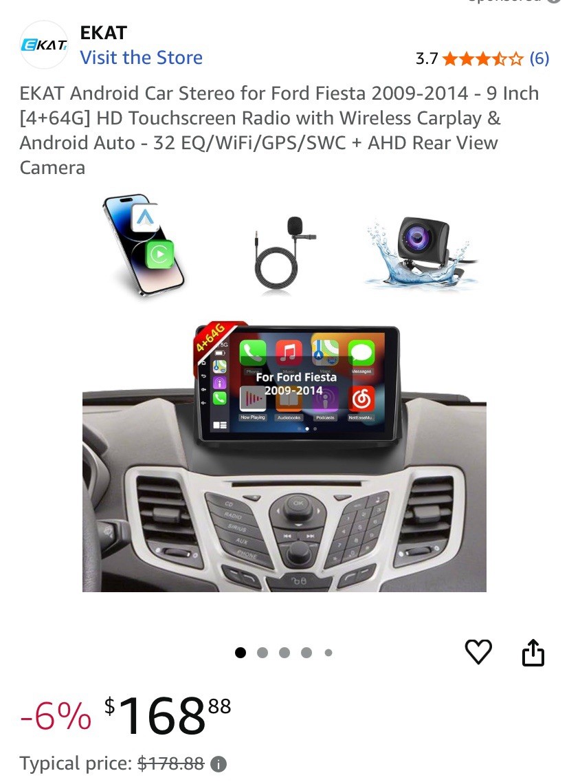 EKAT Android Car Stereo for Ford Fiesta 2009-2014 - 9 Inch HD Touchscreen EKAT Android Car Stereo for Ford Fiesta 2009-2014 - 9 Inch HD Touchscreen