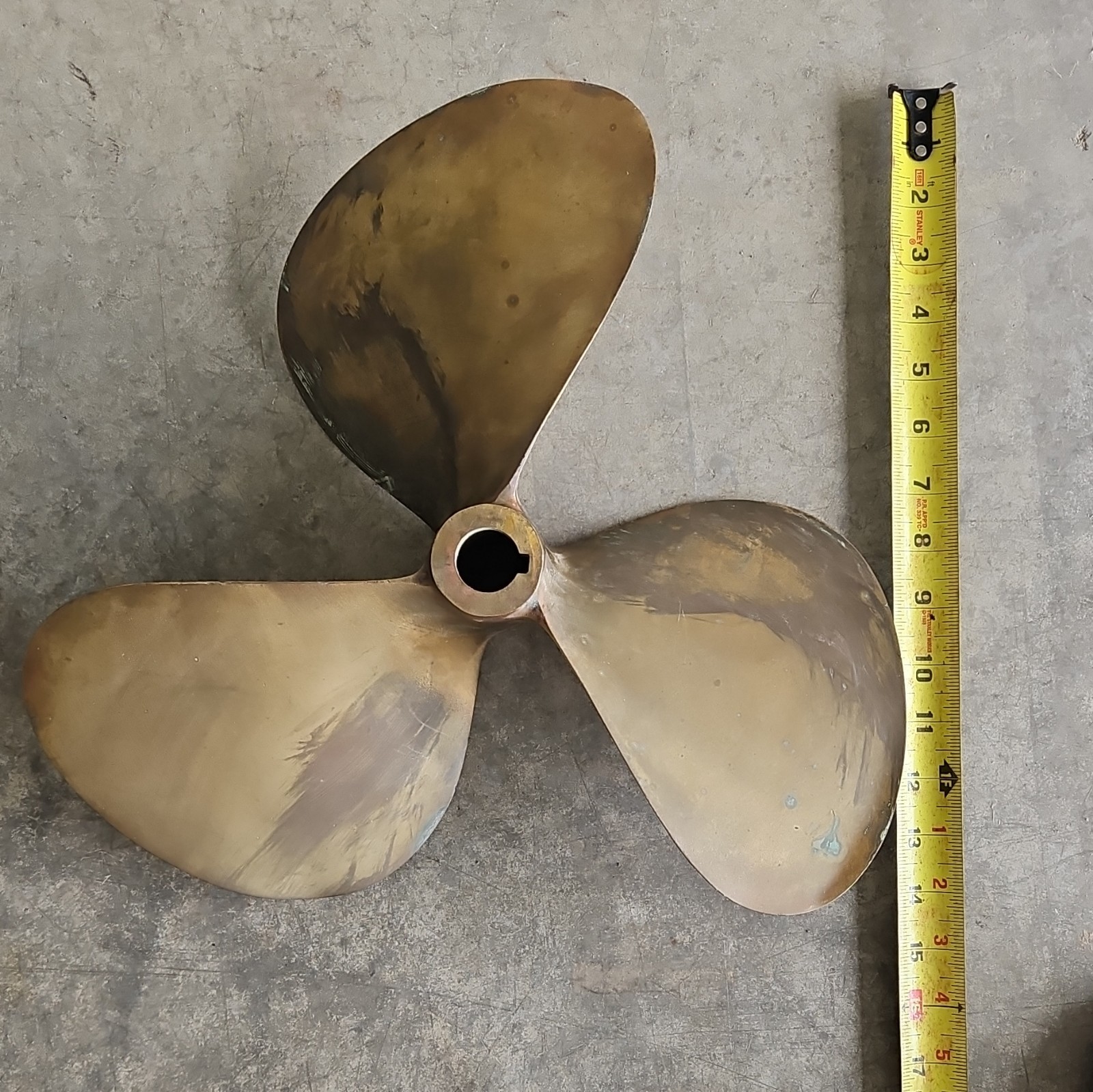 Antique brass boat motor propeller Michigan Dyna Jet