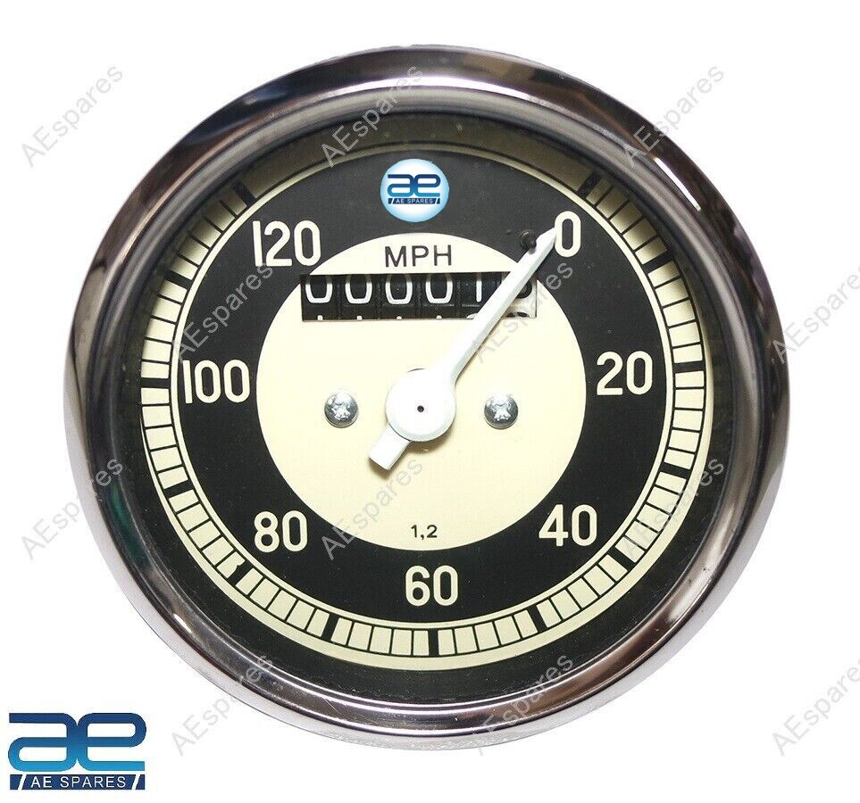 Black & Cream Face 120 MPH Speedometer Fits For BMW R25 R26 & R50-51 @US