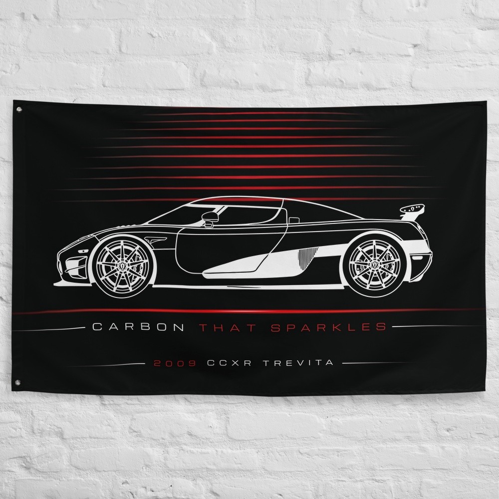 CCXR Trevita 2009 Car Silhouette Flag 3x5 ft Garage Banner Man Cave Wall Decor
