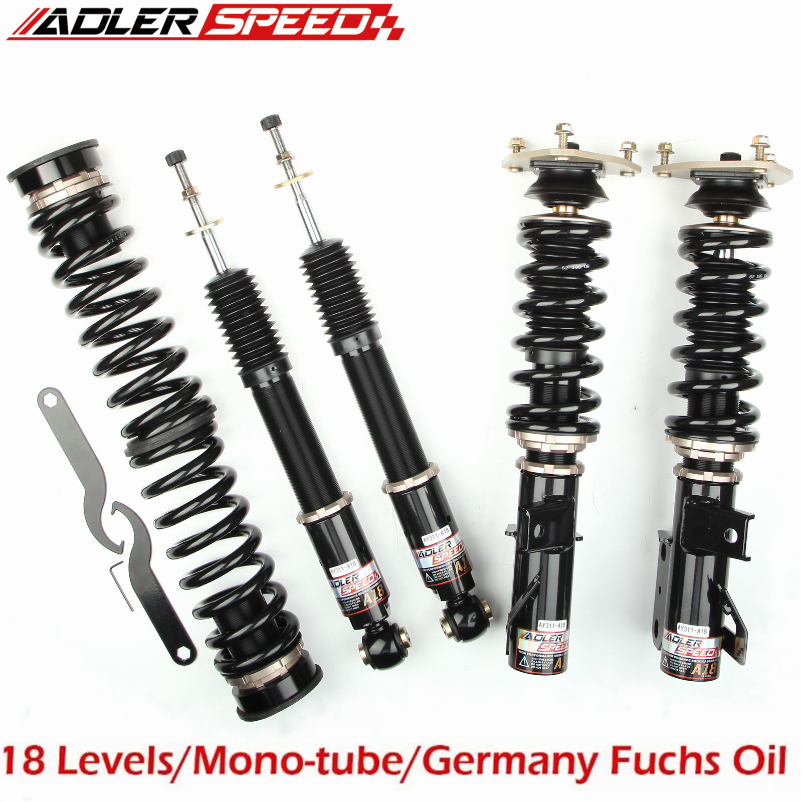18 Ways Mono Coilover Lowering Kit ADJUSTABLE Damping For CADILLAC ATS 13-19 RWD