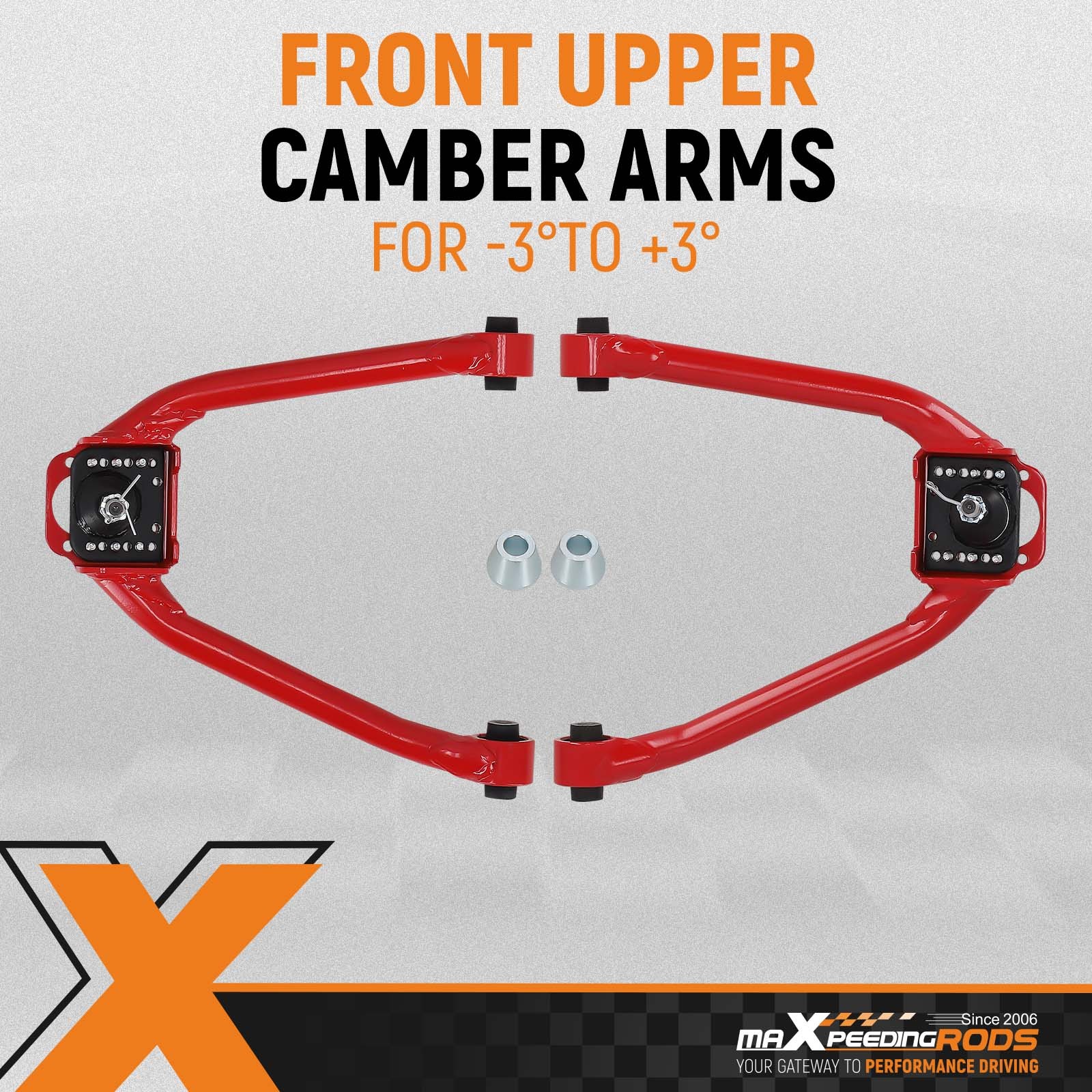 2x Adjustable Front Upper Camber Control Arms Kit for Infiniti G35 2003-2007 06