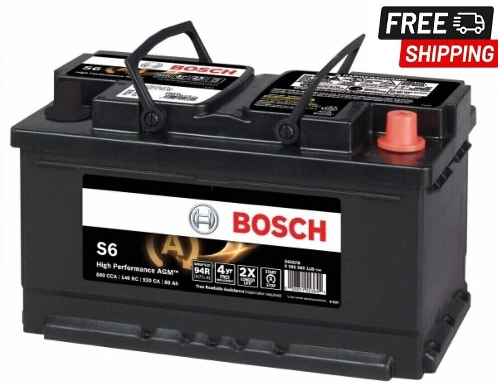 New BOSCH Battery AGM Valve Regulated BCI Group 49 CCA 850 170 Reserve Capacity