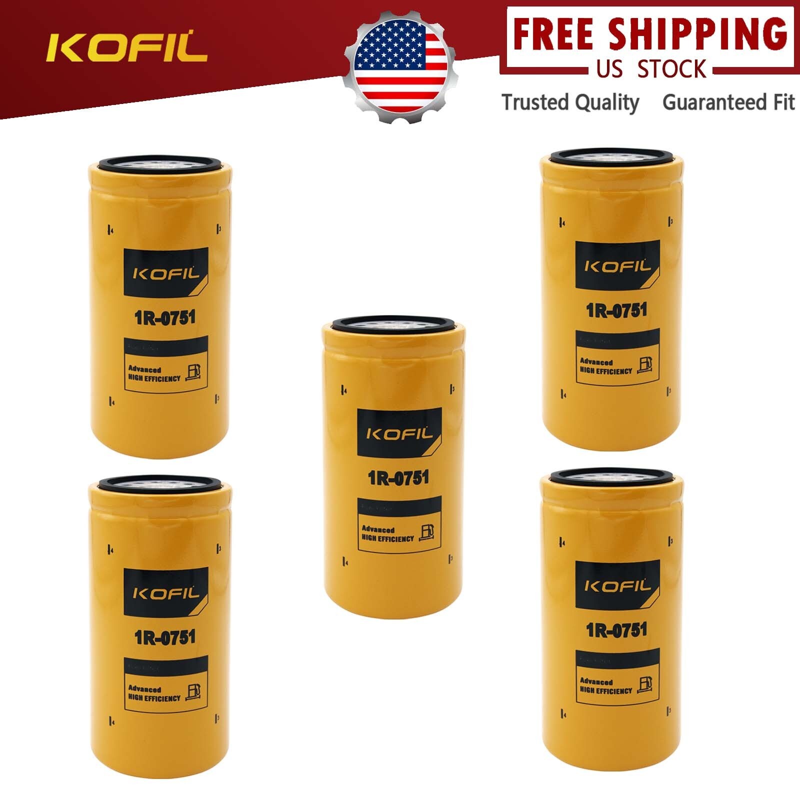 (5pcs) 1R-0751 Fuel Filter for Caterpillar 3116, 3126, 3306 C7 Engine (5pcs) 1R-0751 Fuel Filter for Caterpillar 3116, 3126, 3306 C7 Engine